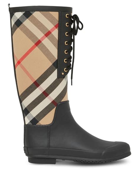 burberry check rain boots|net a porter burberry boots.